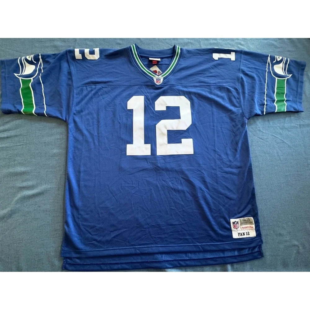 Seattle Seahawks 12 Fan Retro Jersey Mitchell & Ness 3XL NEW - Picture 2 of 10